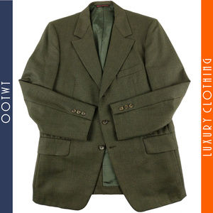 HART SCHAFFNER MARX 40S Green Full Canvas Coat
